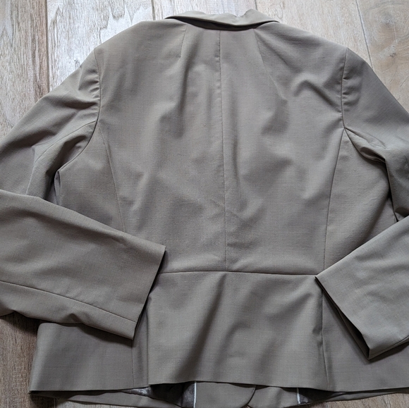 Talbots NEW wool blend Tan one button blazer size 14 - Picture 8 of 12